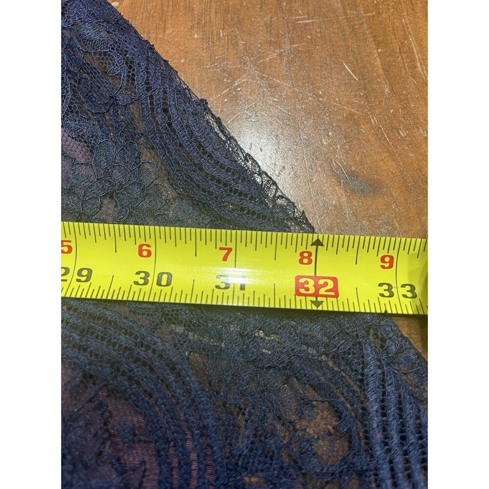 VTG 50’s Cocktail Prom Blue Lace Purple Taffeta Dress Womens Handmade*Flaw - Picture 14 of 16